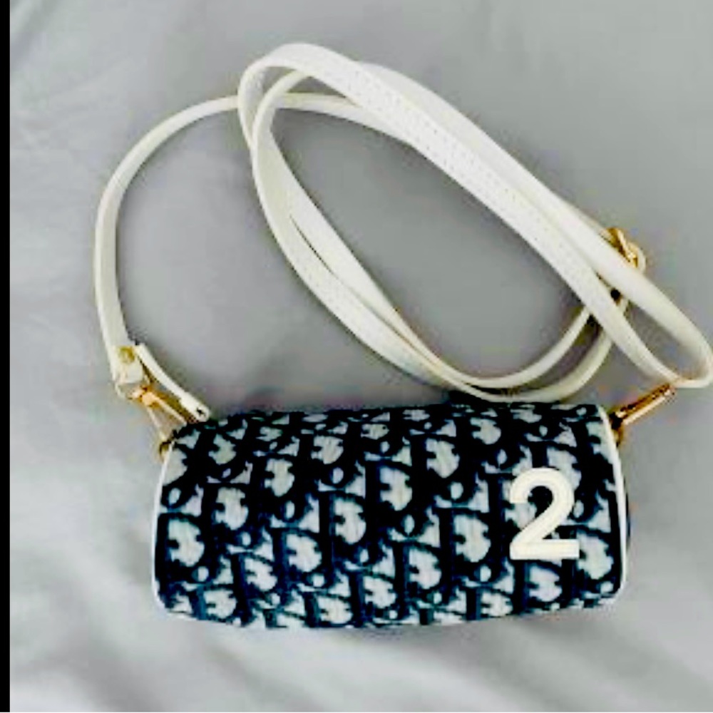 Dior Blue Monogram Trotter Crossbody Pouch